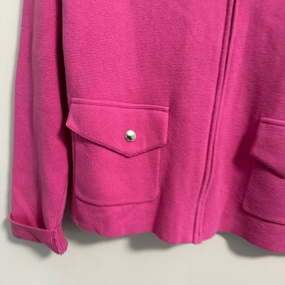 Ralph Lauren Tops | RI Pink Knit
Zipper Jacket | Color: Pink size L petite - Picture 3 of 10